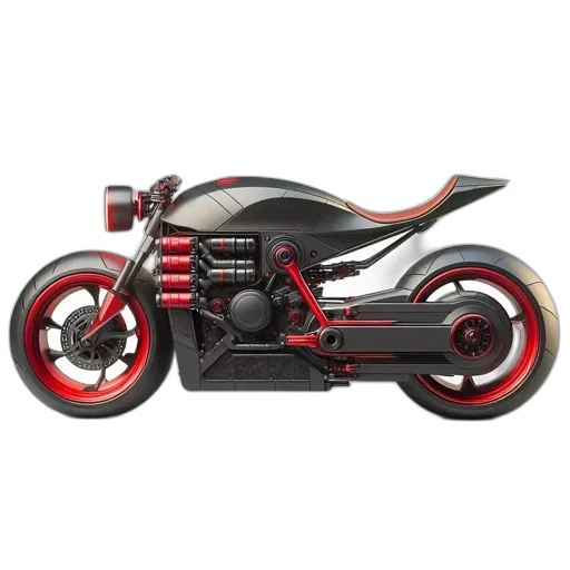 3d render, concept art, futuristic, black transparent PNG cut-out