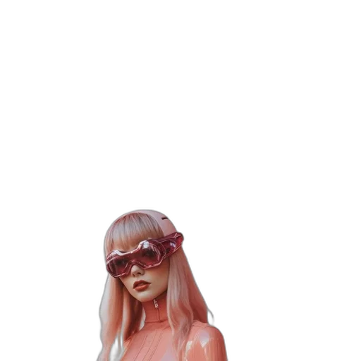 dress, robot, creature, hair transparent PNG cut-out