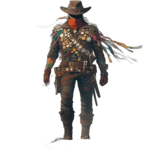 hat, staff, jacket, weapon transparent PNG cut-out