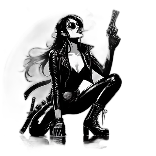 jacket, weapon, comic book art, concept art transparent PNG cut-out