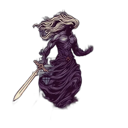 staff, sword, dress, dragon transparent PNG cut-out