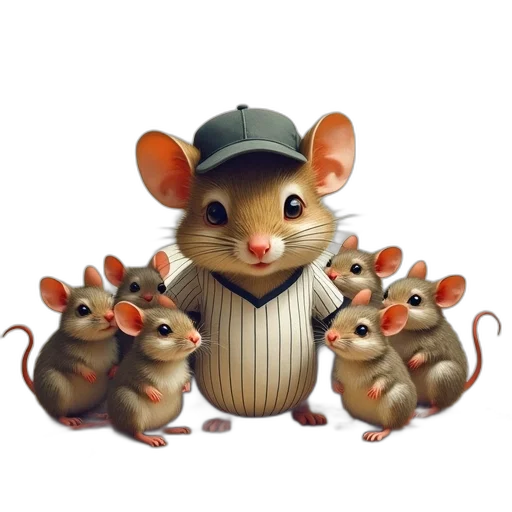 animal, hat, concept art, 3d render transparent PNG cut-out