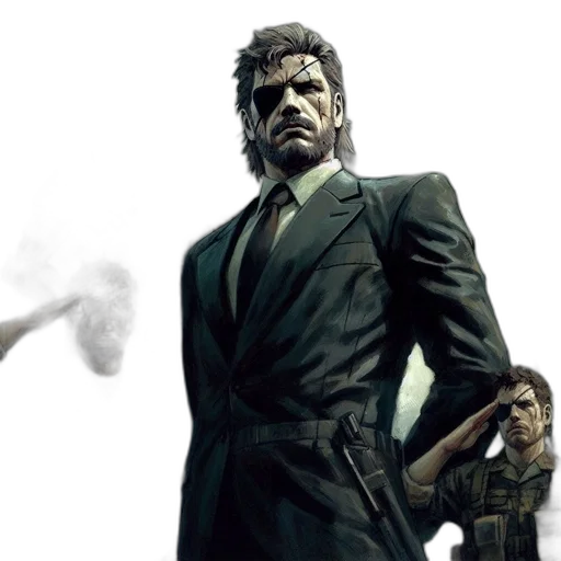concept art, comic book art, man, black transparent PNG cut-out