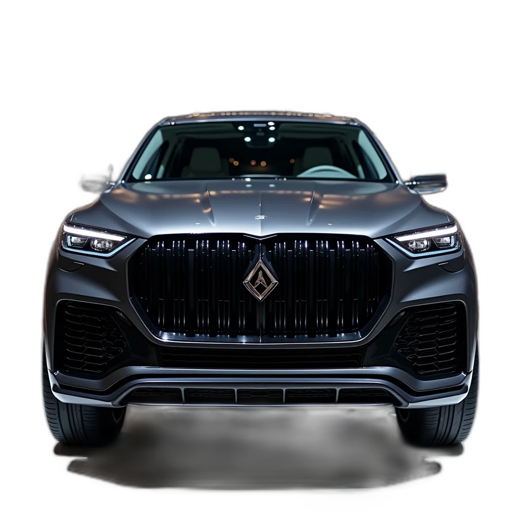 car, sleek, black, suv transparent PNG cut-out