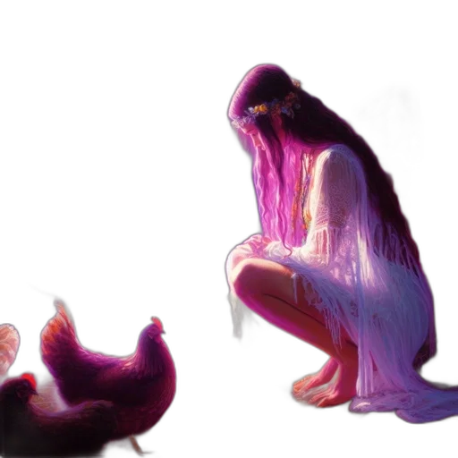 creature, dress, hair, animal transparent PNG cut-out