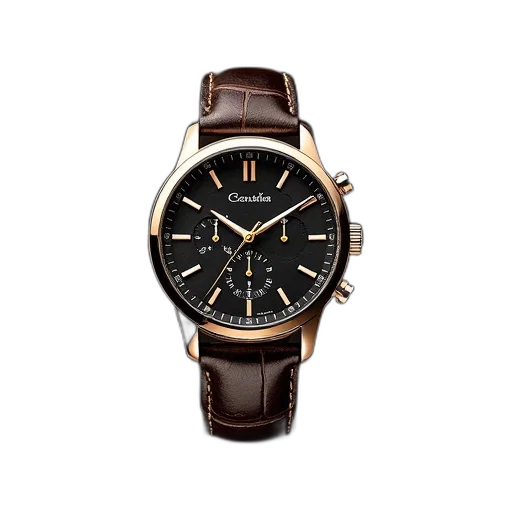 fashion, watches, men, leather transparent PNG cut-out