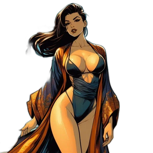 dress, comic book art, concept art, fantasy art transparent PNG cut-out