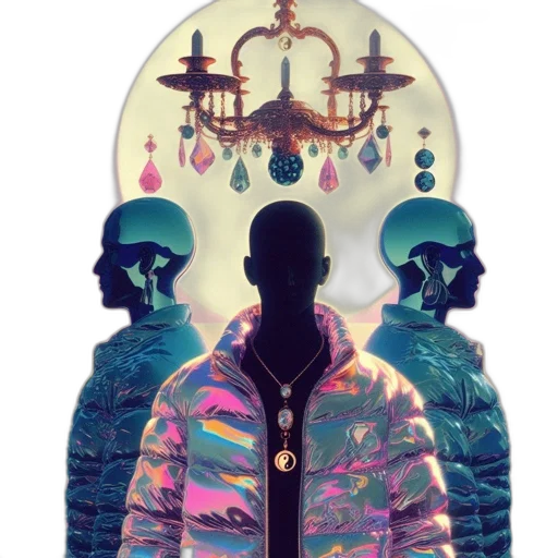 jacket, mask, dress, crown transparent PNG cut-out