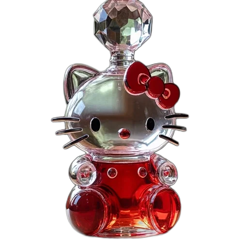 crystal, hello, kitty, glass transparent PNG cut-out