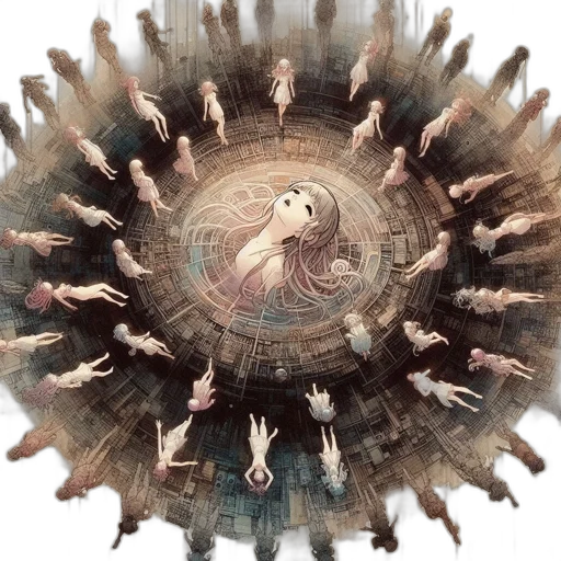 staff, crown, hair, dress transparent PNG cut-out