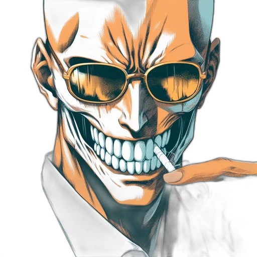 mask, face, staff, comic book art transparent PNG cut-out