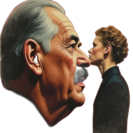 face, mask, umbrella, photorealistic transparent PNG cut-out