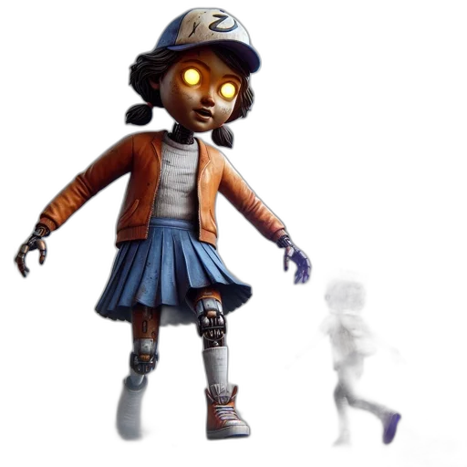 robot, creature, mask, staff transparent PNG cut-out