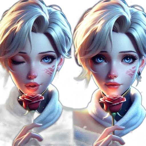face, 3d render, concept art, photorealistic transparent PNG cut-out