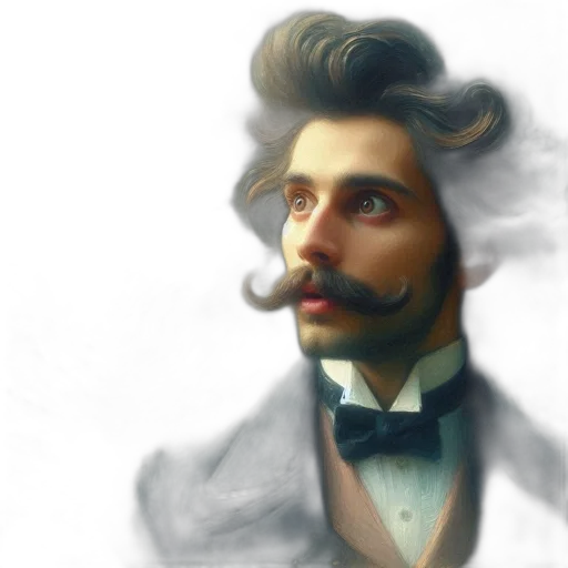 face, oil painting, photorealistic, concept art transparent PNG cut-out