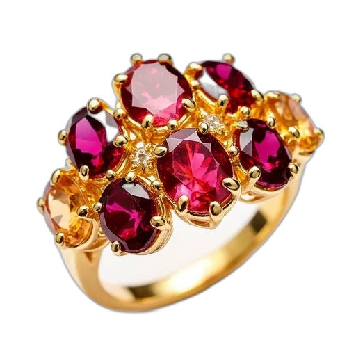jewelry, crown, yellow, red transparent PNG cut-out