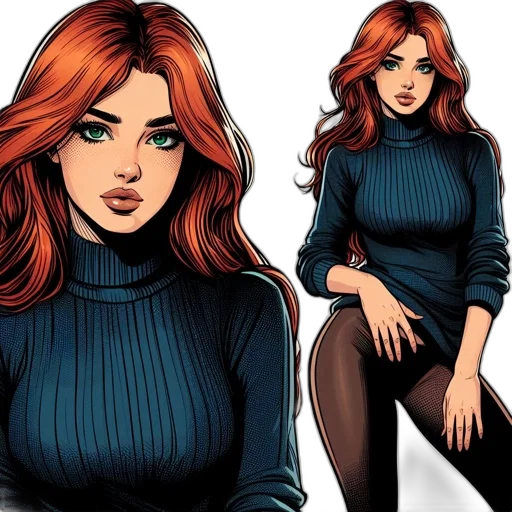 comic book art, concept art, cartoon, fantasy art transparent PNG cut-out