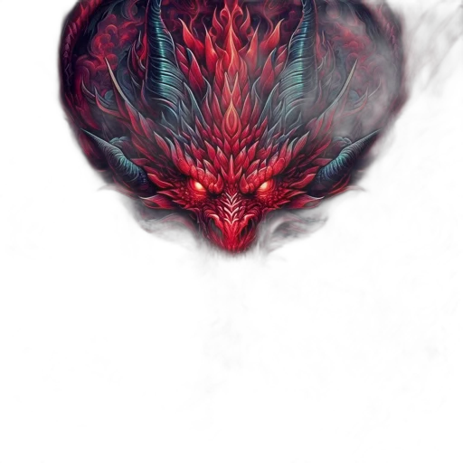 dragon, crown, mask, hair transparent PNG cut-out
