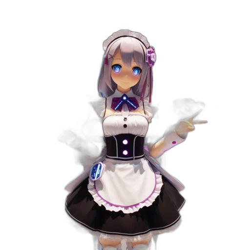 robot, dress, staff, bottle transparent PNG cut-out