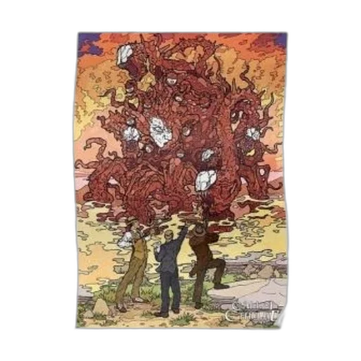 tree, umbrella, concept art, comic book art transparent PNG cut-out