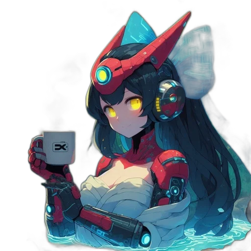 robot, weapon, staff, creature transparent PNG cut-out