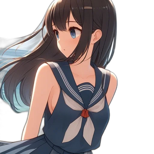 dress, staff, hair, face transparent PNG cut-out