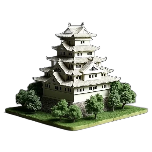 building, dragon, 3d render, photorealistic transparent PNG cut-out