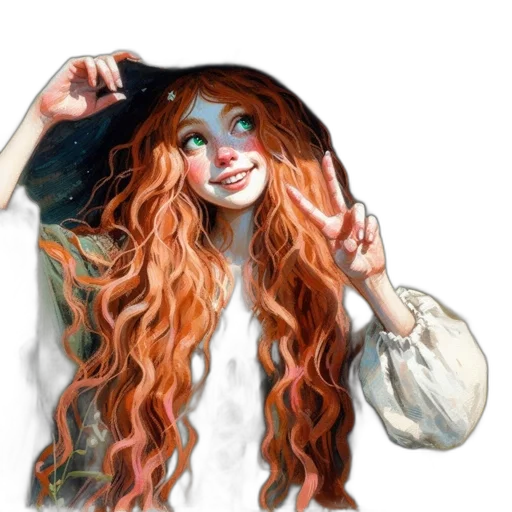 jacket, hair, face, hat transparent PNG cut-out