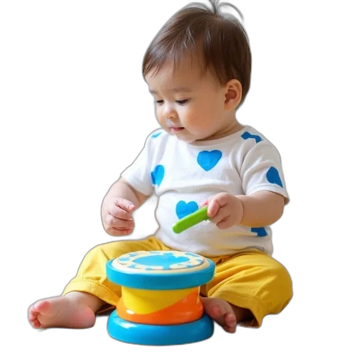food, photorealistic, toddler, sitting transparent PNG cut-out