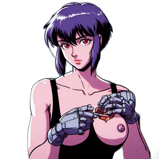 robot, weapon, cyberpunk, pixel art transparent PNG cut-out