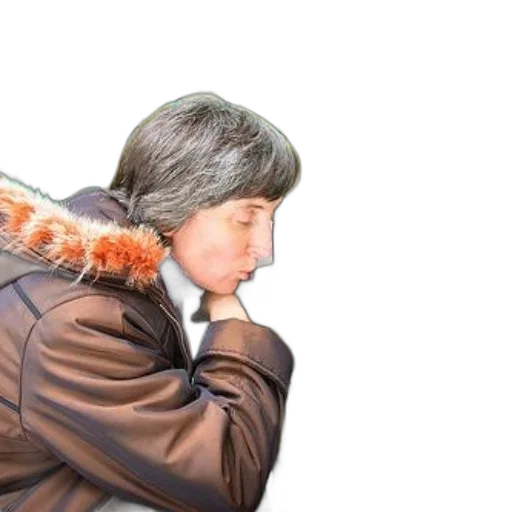 jacket, staff, hair, weapon transparent PNG cut-out