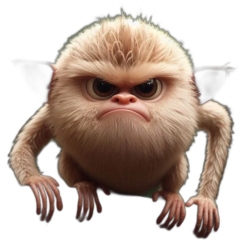 creature, animal, face, staff transparent PNG cut-out