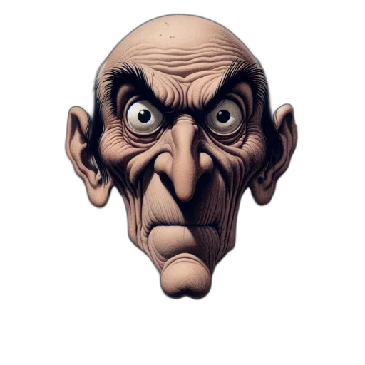 face, mask, staff, creature transparent PNG cut-out