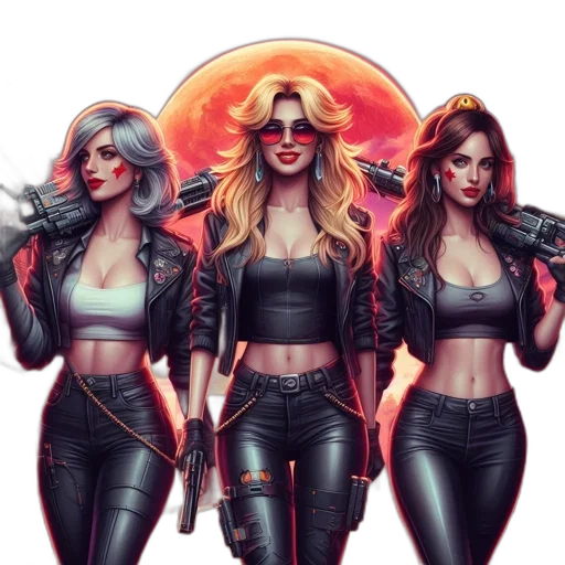 concept art, comic book art, cyberpunk, pixel art transparent PNG cut-out