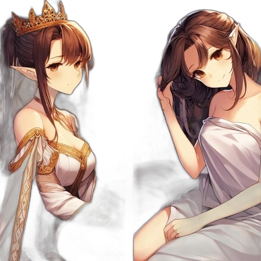 crown, dress, fantasy art, concept art transparent PNG cut-out