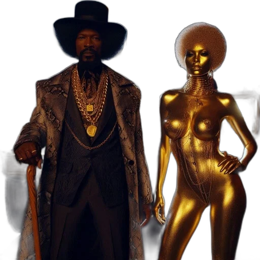 concept art, outer space, male, female transparent PNG cut-out