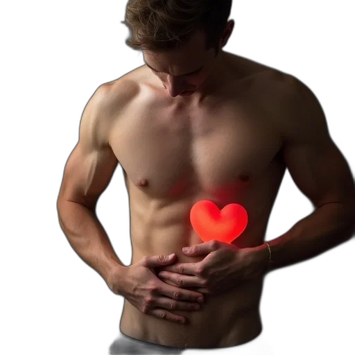 man, heart, shaped, body transparent PNG cut-out