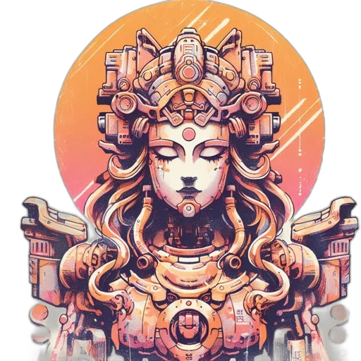 crown, mask, robot, dress transparent PNG cut-out