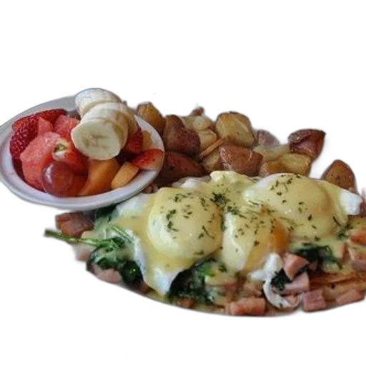 food, photorealistic, 3d render, breakfast transparent PNG cut-out