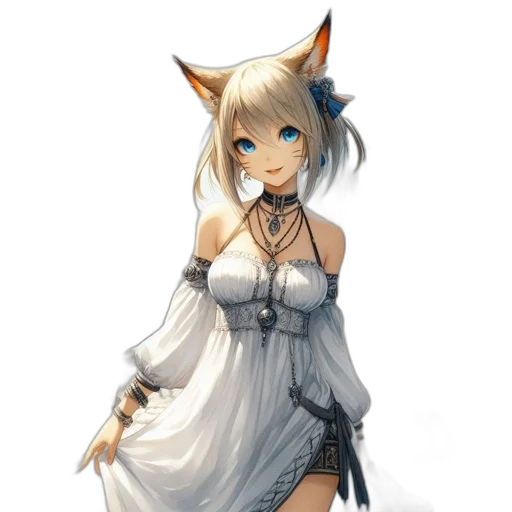 dress, staff, fantasy art, concept art transparent PNG cut-out