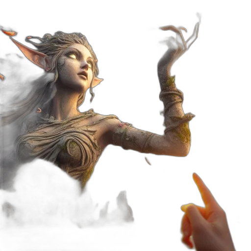 fantasy art, concept art, 3d render, photorealistic transparent PNG cut-out
