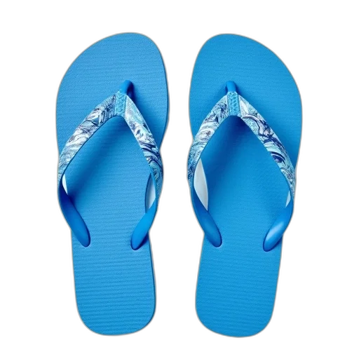 shoes, blue, pair, flip-flops transparent PNG cut-out