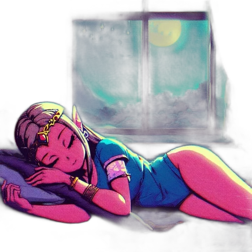 vaporwave, concept art, watercolor, pixel art transparent PNG cut-out
