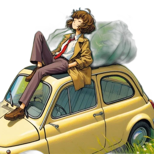 car, jacket, concept art, anime transparent PNG cut-out