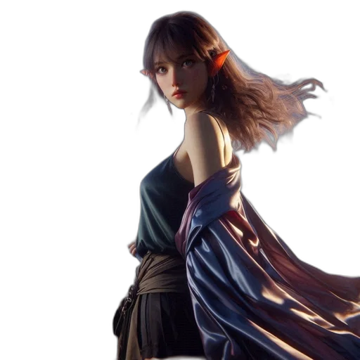 dress, concept art, fantasy art, photorealistic transparent PNG cut-out