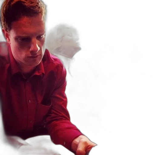 staff, man, red, shirt transparent PNG cut-out