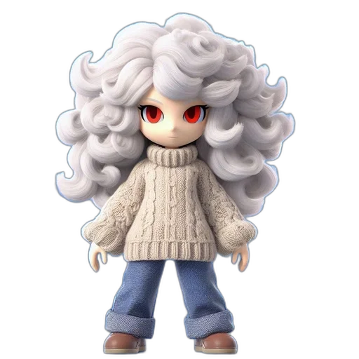 hair, jacket, creature, concept art transparent PNG cut-out