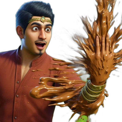 staff, creature, hair, weapon transparent PNG cut-out