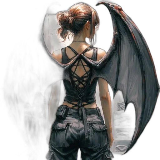 dragon, mask, jacket, concept art transparent PNG cut-out