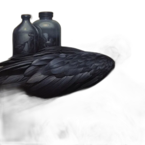 bottle, dress, hat, dragon transparent PNG cut-out